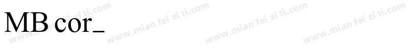 MB cor字体转换
